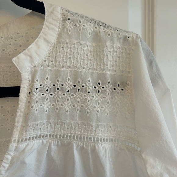 Buffalo David Bitton White Lace Accent Blouse - Picture 2 of 6